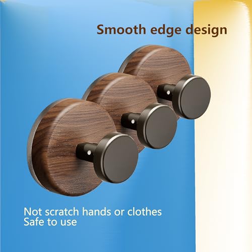 Strong Vacuum Suction Cup Hooks, Reusable Flip the Lock Lever Wall Hooks, Waterproof Removable Silver Hooks for Bathroom Kitchen Home Bedroom Wardrobe,2-Pack,Walnut+Black (BXP-6247-8-2) - style: BXP-6247-8-2
