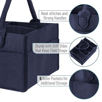 Mr. Pen- Baby Diaper Caddy Organizer, Navy Blue - color: Navy Blue, size: 1 Pack, Regular