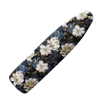 Flashideas Flower Print Ironing Board Cover with Elastic Edge Non Stick Scorch Stain Resistant Cover Heavy Duty Iron Pad Covers Standard Boards with Hook and Loop Fastener Strap - color: Flower Print 2