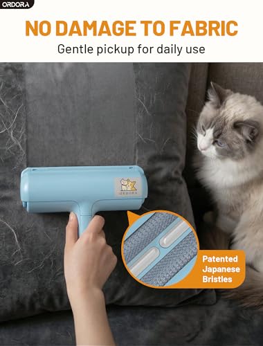 ORDORA Pet Hair Remover Roller, Reusable Lint Roller for Dog and Cat Hair - color: B：blue