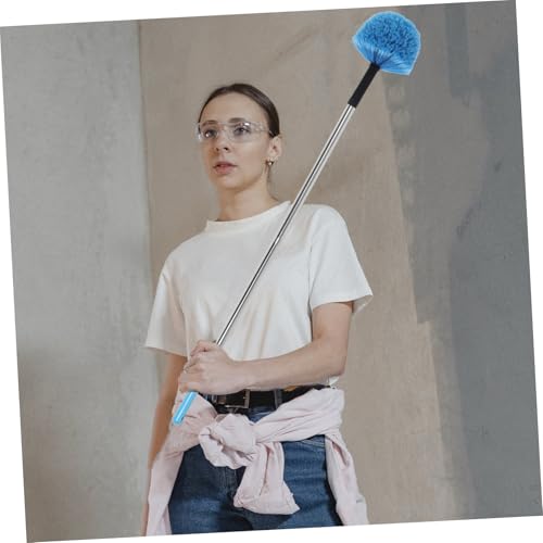 Cobweb Duster Brush Head Replacement High Ceiling Duster Brush Cobweb Web Head Outdoor Clean Broom Spiderweb Pole Ceiling Long Washable High Car