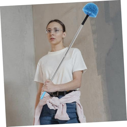 Cobweb Duster Brush Head Replacement High Ceiling Duster Brush Cobweb Web Head Outdoor Clean Broom Spiderweb Pole Ceiling Long Washable High Car