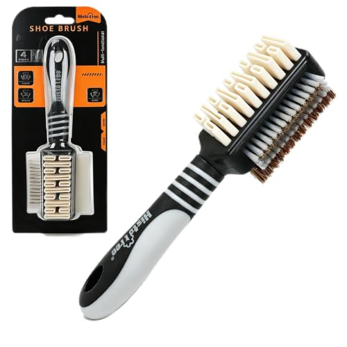 Suede&Nubuck 4-Way Leather Brush Cleaner Suede Brush (Black) - color: Black