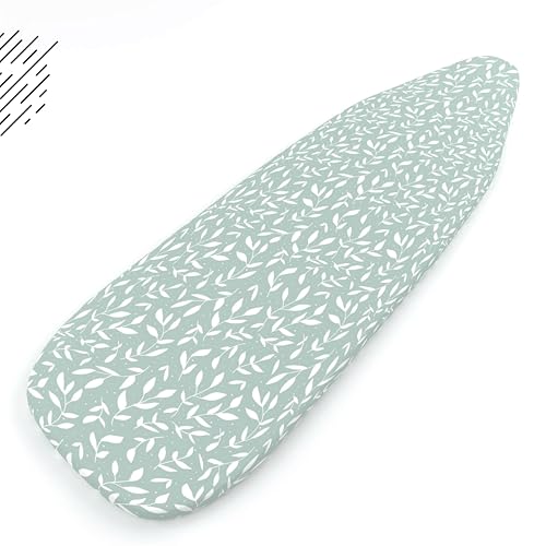 Encasa XO Ironing Board Cover and Pad, Thick Felt 42"x14" - color: Green Leaflet, size: Medium (42"x14")