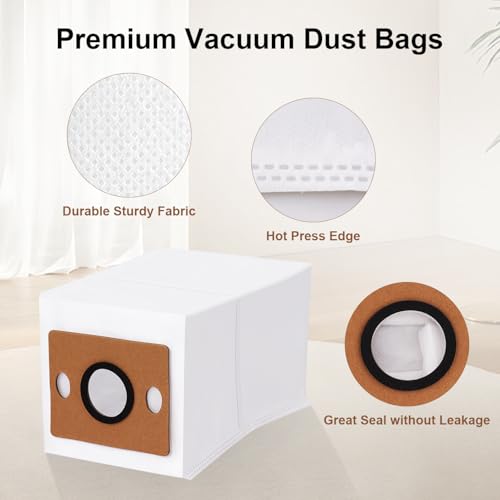 Replacement Dust Bags for ILIFE A12 Pro/ A30 Pro/ V9 Pro Self Emptying Robot Vacuum Cleaner, ILIFE Robot Vacuum Replacement Parts Robot Vacuum Bags Vacuum Dust Bag Accessories (12 Pack) - color: 12 Pack
