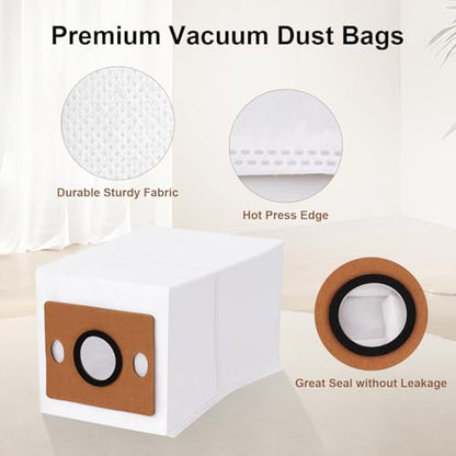 Replacement Dust Bags for ILIFE A12 Pro/ A30 Pro/ V9 Pro Self Emptying Robot Vacuum Cleaner, ILIFE Robot Vacuum Replacement Parts Robot Vacuum Bags Vacuum Dust Bag Accessories (12 Pack) - color: 12 Pack