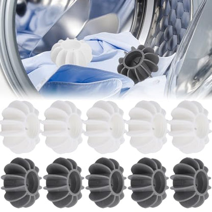5Pcs Silicone Laundry Balls Reusable Anti-Winding Clothes Floating Lint Cleaning Ball Home Washing Machine Accessory,Grey (L-6 * 6 * 4cm) - color: D
