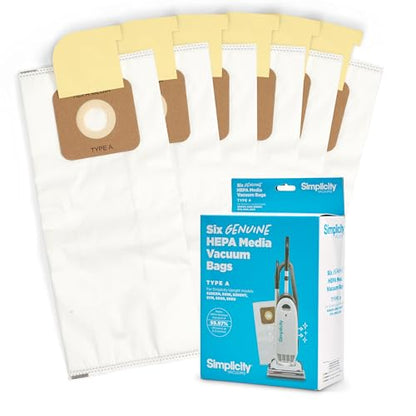 Simplicity Vacuum Bags Type A, SAH-6 Hepa Vacuum Replacement Bags, 6-Pack - size: Pack of 6