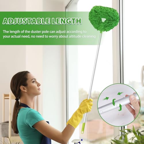 FONUNO Ceiling Fan Cleaner Duster High Ceiling Extended Fan Blade Cleaner - color: Green