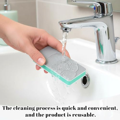 InnoHHustle 4 PCS Fish Tank Cleaning Tools, Aquarium Glass Cleaner Sponge Double Sided Sponge Brush Fish Tank Glass Surface buildew Remover Double Sided Aquarium Cleaning Pad for Fishes Turtle Tanks