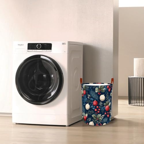 Laundry Basket 15.7x19.7 in Christmas Ornament Hamper for Bedroom - color: colorful0435