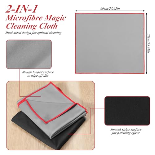 6 Pcs Polishing Cloths for Wine Glass, 25 x 20 Inch Microfiber Glass Polishing Cloths