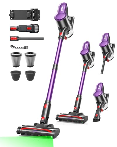 Cordless Vacuum Cleaner, 500W 45KPA 50Mins Stick Vacuum Cleaners for Home - color: Purple