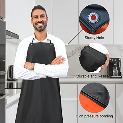 Surblue Waterproof Apron Chemical Resistant Work Safe Clothes (black) - color: Black