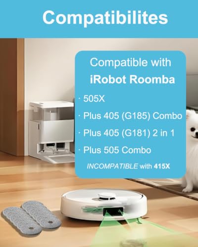 12 Pack Mop Pads for iRobot Roomba 505X, 405, 505 Robot Vacuum Cleaner