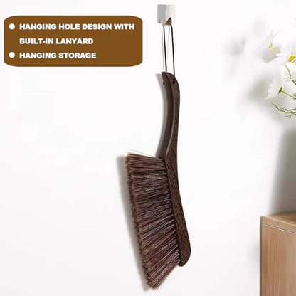 Hand Broom Soft Bristles Duster with Solid Wood Handle Quick Dusting Brush for Sofa Bed Furniture Musical Instruments (Chicken Wing Wood) - color: Chicken Wing Wood