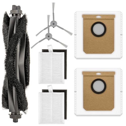 (7 Pieces) Replacement Parts Compatible with eufy L60, L60 Hybrid, L60 SES, L50 SES, L50 Series Robot Vacuum, Accessories Kit, 1 Roller Brush, 2 HEPA & Foam Filters, 2 Side Brushes, 2 Dust Bags - color: Eufy L60L50 Kit 7pcs