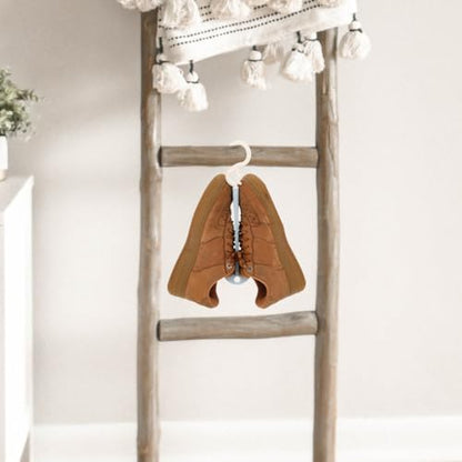 4pcs Hanging Shoe Rack Portable Shoe Drying Rack with Hooks Space Saving Organizer for Slippers and Shoes Balcony Storage for Home Living Room Bedroom