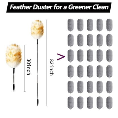 Extendable Lambswool Duster, Up to 82 in, Aluminum Handle