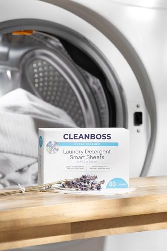 Clean Boss Laundry Detergent Sheets Smart Lavender Scent - 60 Sheets Makes 120 Loads - Liquidless Soap Fresh and Clean - size: 30 Count (Pack of 2)