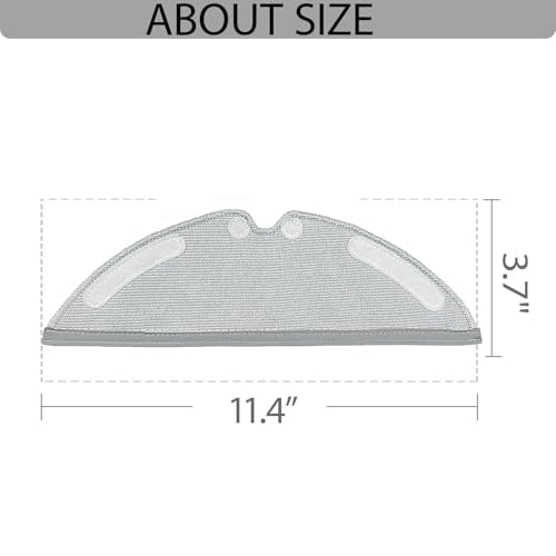 Washable Microfiber Mop Pads Replacement for Dreame D20 / D20 Pro Plus Robot Vacuum Cleaner (12 Pack)