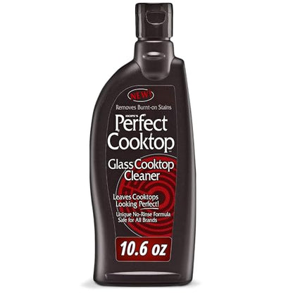 HOPE'S Perfect Cooktop Glass and Ceramic Cooktop and Stove Top Cleaner, Fast Acting and Removes Burnt on Stains from Glass Ceramic Smooth Top Ranges with its No Rinse Formula, 10.6 Oz, Pack of 1 - size: 10.6 Ounce (Pack of 1)