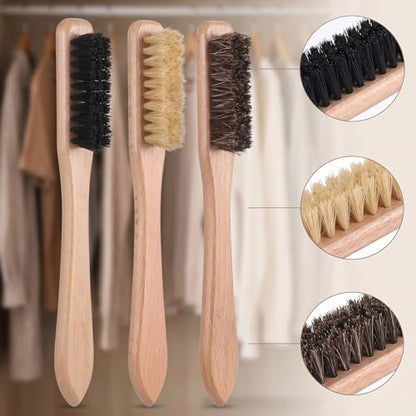 Gjinxi 3pcs Wood Laundry Stain Brush Set Tough Stain Remover