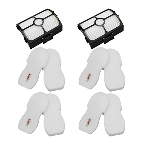 Replacement filter for Shark HZ3002 HZ3000 HZ4001AMZ HZ4002 Stratos Ultralight Corded Stick Vacuum, Replace part XFFKHZ3000 XHFHZ3000, 2+ 4 PACK foam filter and felt filter - color: Black-2+4