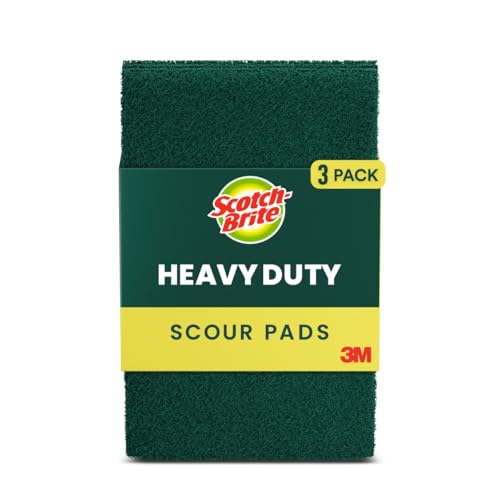 Scotch-Brite Heavy Duty Scouring Pad, 3 Pack - size: 3 Count (Pack of 1)