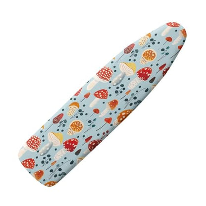 Cute Mushroom Ironing Board Cover Dust Covers Standard Ironing Board Full Size with Elastic Edge and Hook and Loop Fasteners Stain Resistant Cover for Ironing Board - color: Cute Mushroom