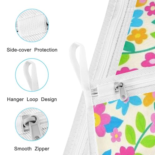 Mesh Laundry Bags Lingerie Bags for Washing Delicates 2 PCS Durable Wash Bag with Zipper Small and Medium Washable Bright Colorful Easter Eggs - color: Bright Colorful Easter Eggs