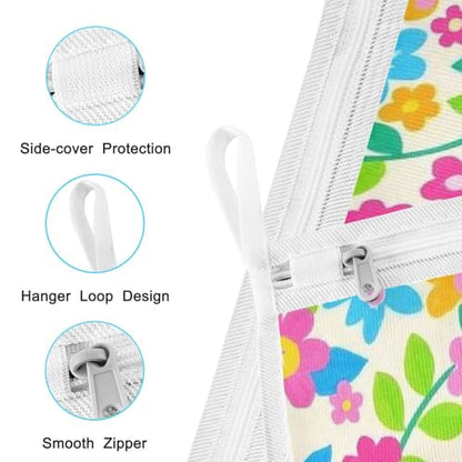 Mesh Laundry Bags Lingerie Bags for Washing Delicates 2 PCS Durable Wash Bag with Zipper Small and Medium Washable Bright Colorful Easter Eggs - color: Bright Colorful Easter Eggs