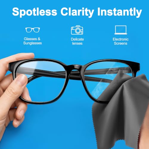 60 Pack Japanese-Style Premium Microfiber Glasses Cleaning Cloth Streak & Scratch-Free Lens Cleaning Cloth – Safe for Eyeglasses, Sunglasses, Glasses Cleaner, Lens Wipes, iPhone & Screens - size: 60 Pack
