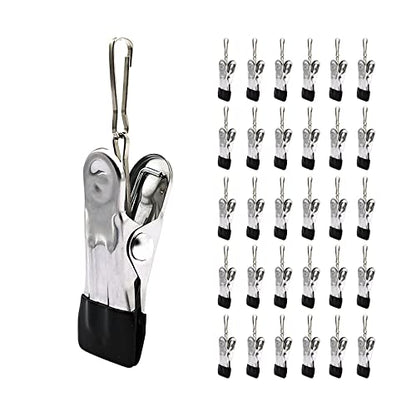 30PCS Small Clothes Pin with Hook for Easy Hanging