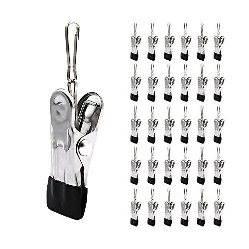 30PCS Small Clothes Pin with Hook for Easy Hanging
