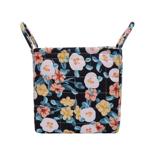 Boho Fabric Storage Basket, Large Capacity Laundry Basket, 12.2'' x 10.23'' x 10.23'' Collapsible Laundry Hamper with Easy Carry Handles (A Multi-Color 4, L) - color: A Multi-Color 4