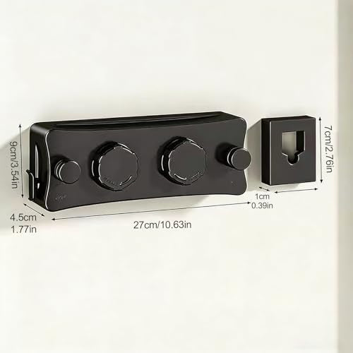 ROOM127 Wall-Mounted Double Retractable Clothesline, 16.4 Ft, Matte Black - color: Matte Black