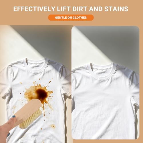 6 Pack Wood Laundry Brush Soft Bristle Shoe Stain Remover Brushes