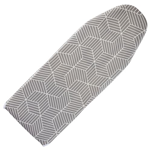Seiritex Over the Door Ironing Board Cover 14 x 42 inch, Thick Padding w Hook and Loop Fasteners Wall Iron Board Cover (Gray Cube Update Version) - color: Gray Cube, size: 14x42 Update