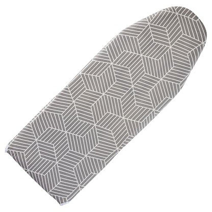 Seiritex Over the Door Ironing Board Cover 14 x 42 inch, Thick Padding w Hook and Loop Fasteners Wall Iron Board Cover (Gray Cube Update Version) - color: Gray Cube, size: 14x42 Update