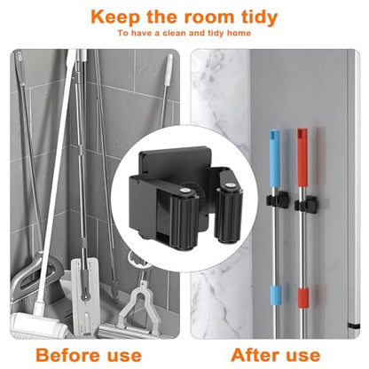Strong Magnetic Mop Broom Holder, 4 Pack | Heavy Duty Magnetic Mop Hanger, For Refrigerators,Laundry Room Garage Kitchen Workshops - size: 4Pcs Magnetic Broom Holder