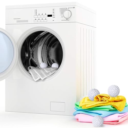Dryer Balls for Laundry, 6 PCS Non-Toxic Reduces Drying Time & Static Washing Balls Reusable Dryer Balls Prevents Tangles Pet Fur Remover for Laundry Bedding Clothes - color: Style-004