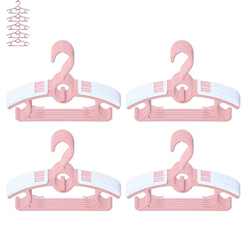 Baby Hangers,20 Pack Adjustable Kids Hangers Pink - color: Pink, size: 20 pieces