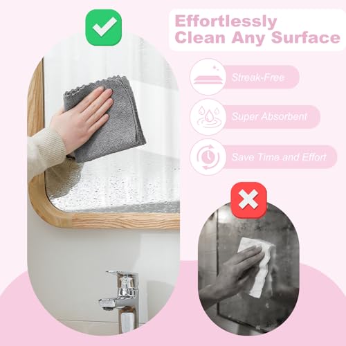 Jessy Home 2 Roll Reusable Paper Towels,100 Sheets Tear Away Microfiber Cleaning Cloth, Lint Free Cleaning Rags for Kitchen, Dishcloth,Household Cleaning Supplies - color: Dark Grey