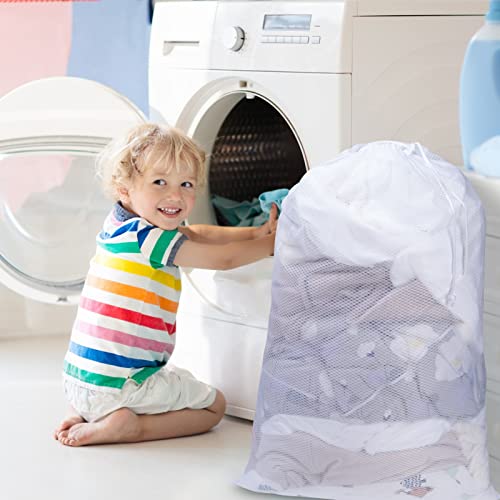 Meowoo 1Pcs Large Mesh Laundry Bag, 27×36inch - color: White-1pcs, size: 27x36 inch
