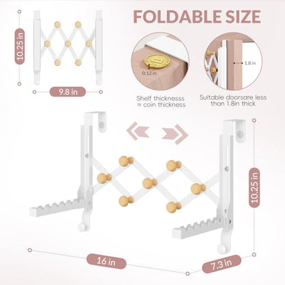 BAKON Over The Door Hanger Folding Clothes Drying Rack for Hanging Clothes
