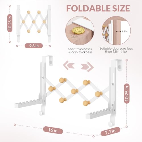 BAKON Over The Door Hanger Folding Clothes Drying Rack for Hanging Clothes