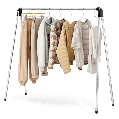 TOOLF 55" Stainless Steel Collapsible Clothes Drying Rack - size: 55 inch