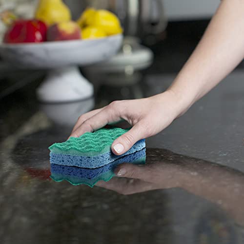 O-Cedar Scrunge Non-Scratch Scrub Sponge Multi-Use,All-Purpose,Odor-Resistant,Scrubbing Sponge Safely Cleans All Hard Surfaces in Kitchen and Bathroom,6 Count (Pack of 2) - size: 6 Count (Pack of 2)
