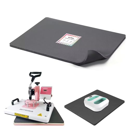 BetterSub Silicone Heat Press Mat 12''x15'', Heat Press Machine Pad Resistant Fireproof 0.3inch Thickness, Double Sided Easy Washable Press Mat for Vinyl HTV Ironing Insulation Transfer Crafting - size: 12"x15"